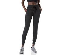 Amazon Essentials Pantalon de Jogging Stretch en Tissu Tech Brossé (Grandes Tailles Disponibles) Femme, Noir, S
