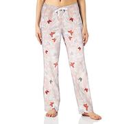 Amazon Essentials Pantalon de Pyjama en Popeline Femme, Rose Papillons, L