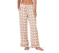 Amazon Essentials Pantalon de Pyjama Pleine Longueur en Satin pour Femme, Coupe Classique, léopard Rose pâle, Taille XXL