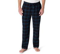 Amazon Essentials Pantalon de Pyjama Respirant en Flanelle (Disponible en Grandes Tailles et Grandes Longueurs) Homme, Noir Bleu Écossais, M