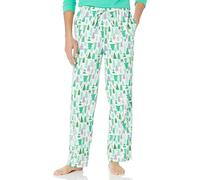 Amazon Essentials Pantalon de Pyjama Respirant en Flanelle (Disponible en Grandes Tailles et Grandes Longueurs) Homme, Écru Sapin de Noël, XS