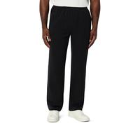 Amazon Essentials Pantalon de Survêtement à Jambe Droite en Molleton non Gratté, Coupe Standard Homme, Noir, XL
