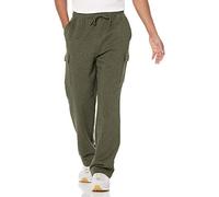 Amazon Essentials Pantalon de Survêtement Cargo en Polaire à Ourlet Ouvert Homme, Vert Olive Chiné, XL