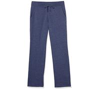Amazon Essentials Pantalon de Survêtement Droit avec Cordon de Serrage pour Femmes, en Polaire (Disponible en Grande Taille) Femme, Bleu Marine Chiné, XXL