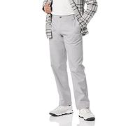 Amazon Essentials Pantalon De Travail Coupe Droite Extensible Résistant Aux Taches Et Aux Plis Homme, Gris Clair, 30W / 32L