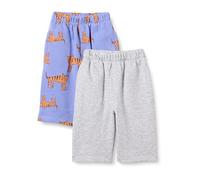 Amazon Essentials Pantalon en Coton French Terry Mixte Enfante, Lot de 2, Gris Chiné/Violet Tigre, 2 Ans