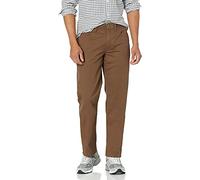 Amazon Essentials Pantalon en Sergé Extensible à 5 Poches, Coupe Droite Homme, Brun, 40W / 32L