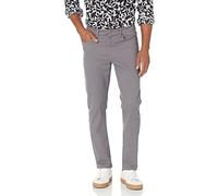 Amazon Essentials Pantalon en Sergé Stretch 5 Poches Coupe Ajustée Homme, Gris Foncé, 34W / 32L