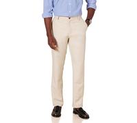 Amazon Essentials Pantalon habillé à Devant Plat pour Hommes, Coupe ajustée, Pierre, 78,7 x 73,7 cm (l x L)