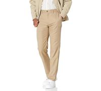 Amazon Essentials Pantalon habillé à l'avant Plat pour Homme, Coupe ajustée, Marron Kaki, 83,8 x 73,9 cm (l x L)