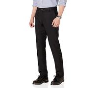 Amazon Essentials Pantalon habillé à l'avant Plat pour Homme, Coupe ajustée, Noir, 88,9 x 86,4 cm (l x L)