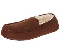 Amazon Essentials Pantoufle mocassin pour homme, microsuède marron caramel foncé, pointure 43