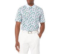 Amazon Essentials Polo de Golf à Manches Courtes, Évacuation de l’Humidité et Séchage Rapide Homme, Bleu Pâle Flamant Rose, XL