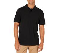 Amazon Essentials Polo en Coton Piqué Coupe Ajustée Homme, Noir, L