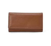 Amazon Essentials Portefeuille Continental Long en Cuir avec Rabat Femme, Havane, Taille unique