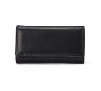 Amazon Essentials Portefeuille Continental Long en Cuir avec Rabat Femme, Noir, Taille unique