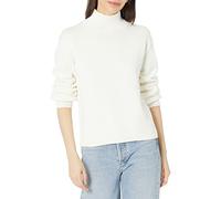 Amazon Essentials Pull à col cheminée en coton pour femme (disponible en grande taille), blanc coquille d'œuf, taille XS