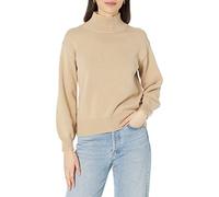 Amazon Essentials Pull à col cheminée en coton pour femme (disponible en grande taille), havane, taille M