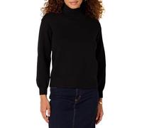 Amazon Essentials Pull à col cheminée en coton pour femme (disponible en grande taille), noir, taille L