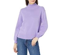 Amazon Essentials Pull à col cheminée en coton pour femme (disponible en grande taille), violet, taille XS