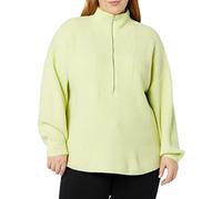 Amazon Essentials Pull à col Polo Semi-zippé en Textile étirable à densité Moyenne (Déjà Daily Ritual) Femme, Vert Olive Vif, XL