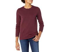 Amazon Essentials Pull À Col Rond 100 % Coton (Disponible en Grande Taille) Femme, Bordeaux, XXL