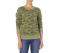 Amazon Essentials Pull à Col Rond en Polaire (Disponible en Grandes Tailles) Femme, Vert Camouflage, XL