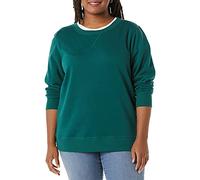 Amazon Essentials Pull à Col Rond en Polaire (Disponible en Grandes Tailles) Femme, Vert Foncé, XXL