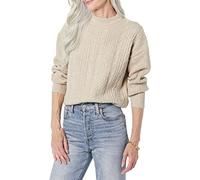 Amazon Essentials Pull À Col Rond Torsadé Moderne Doux Au Toucher (Disponible en Grande Taille) Femme, Havane Chiné, XXL