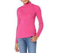 Amazon Essentials Pull à Col Roulé Léger à Manches Longues et Coupe Ajustée Femme, Rose Vif, L
