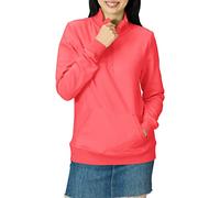 Amazon Essentials Pull à Manches Longues en Polaire avec Fermeture Éclair sur le Haut (Disponible en Grande Taille) Femme, Rose Corail, S