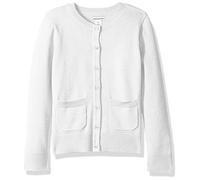 Amazon Essentials Pull Cardigan à Col Rond, Coupe Ajustée Fille