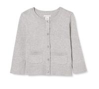 Amazon Essentials Pull Cardigan à Col Rond, Coupe Ajustée Fille, Gris Clair Chiné, 9 ans