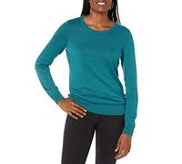 Amazon Essentials Pull Col Rond Léger À Manches Longues (Grandes Tailles Disponibles) Femme, Bleu Sarcelle, XS