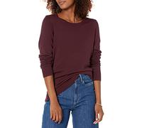 Amazon Essentials Pull Col Rond Léger À Manches Longues (Grandes Tailles Disponibles) Femme, Bordeaux, M