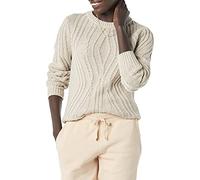 Amazon Essentials Pull Coupe Classique 100% Coton en Maille Torsadée à Col Rond Femme