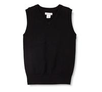 Amazon Essentials Pull en coton à col en V pour enfant garçon, noir, 3 ans