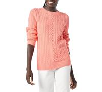 Amazon Essentials Pull Fisherman à Manches Longues et col Rond pour Femme (Disponible en Grande Taille), Rose Corail, Taille S