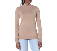 Amazon Essentials Pull léger à col montant (grandes tailles disponibles) Femme, Fauve Chiné, S