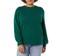 Amazon Essentials Pull Ras du Cou à Épaules Plissées Doux Au Toucher Femme, Vert Foncé, XXL