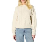Amazon Essentials Pull Torsadé à Col Rond, Coupe Décontractée Femme, Avoine Chiné, XXS