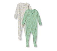 Amazon Essentials Pyjamas à Pieds, en Coton, Coupe Ajustée Mixte Bébé, Nature Bambi Imprimé, 12 mois