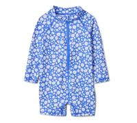 Amazon Essentials Rashguard une pièce à manches longues Mixte Bébé, Motif Floral Bleu, 6-9 mois