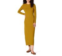 Amazon Essentials Robe à côte Large, Manches Longues et Dos Nu Femme, Brun, S
