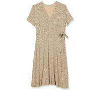 Amazon Essentials Robe à Manches Courtes Effet Portefeuille Longueur Genou Femme