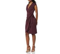 Amazon Essentials Robe cache-cœur classique, manches cape (disponible en grande taille) Femme, Bordeaux, XXL Grande taille