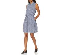 Amazon Essentials Robe-Chemise Tissée À Coupe Décontractée sans Manches Femme, Bleu Blanc Pétale, XL