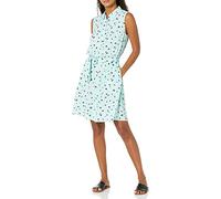 Amazon Essentials Robe-Chemise Tissée À Coupe Décontractée sans Manches Femme, Bleu des Mers du Sud Coquelicot, XS