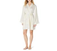 Amazon Essentials Robe de Chambre en Satin à Coupe Décontractée Femme, Ivoire, M