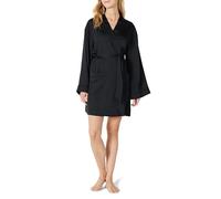 Amazon Essentials Robe de Chambre en Satin à Coupe Décontractée Femme, Noir, S